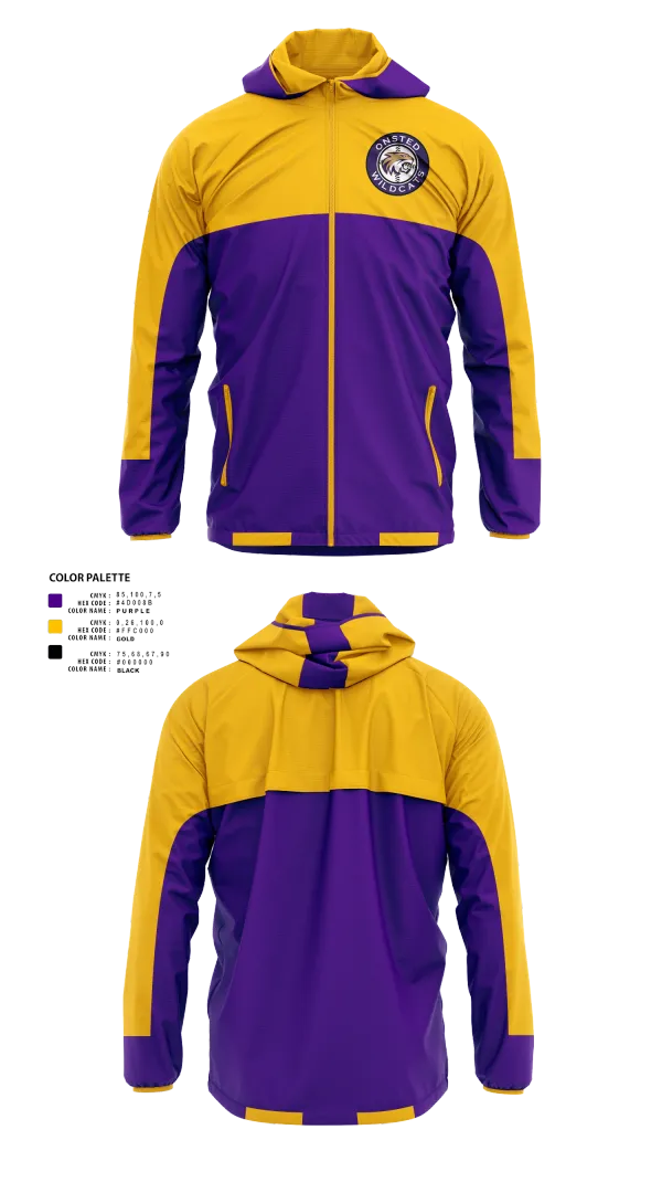 Windbreaker, Onsted Wildcats, Baseball, Teamtime, Team time, sublimation, custom sports apparel, team uniforms, spirit wear, spiritwear, sports uniforms, custom shirts, team store, custom team store, fundraiser sports, apparel fundraiser