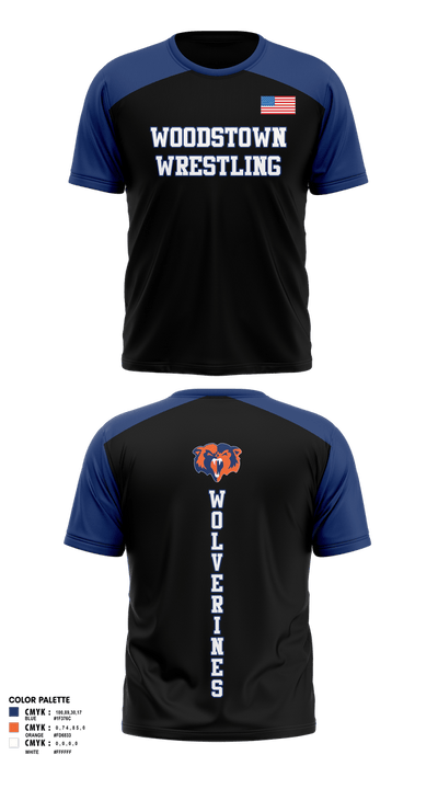 Woodstown Wrestling 19595478 Short Sleeve Rash Guard Shirt - 2