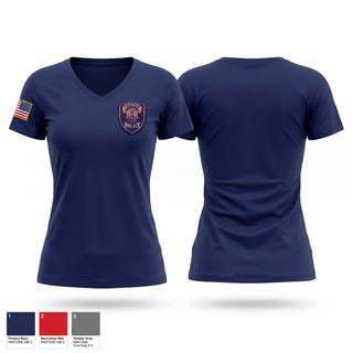 Womens Short Sleeve Vneck Shirt, Choctaw Police Department, Police, Teamtime, Team time, sublimation, custom sports apparel, team uniforms, spirit wear, spiritwear, sports uniforms, custom shirts, team store, custom team store, fundraiser sports, apparel fundraiser