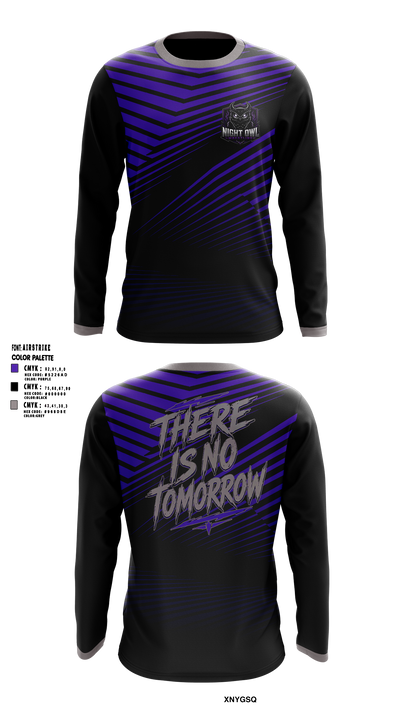 NIGHT OWL WRESTLING Long Sleeve Performance Shirt 5
