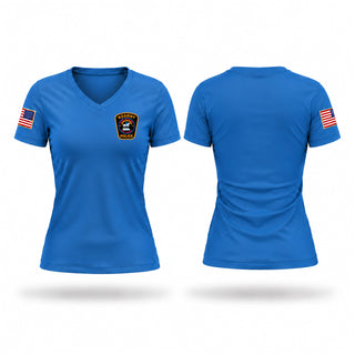 Womens Short Sleeve Vneck Shirt, Kearny P.B.A Local 21, Police, Teamtime, Team time, sublimation, custom sports apparel, team uniforms, spirit wear, spiritwear, sports uniforms, custom shirts, team store, custom team store, fundraiser sports, apparel fundraiser