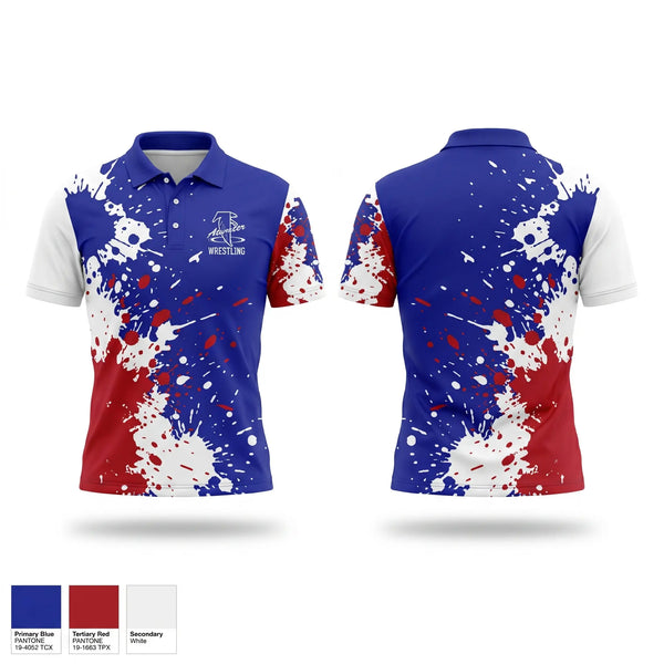 Short Sleeve Performance Polo, Atwater Falcons, Wrestling, Teamtime, Team time, sublimation, custom sports apparel, team uniforms, spirit wear, spiritwear, sports uniforms, custom shirts, team store, custom team store, fundraiser sports, apparel fundraiser