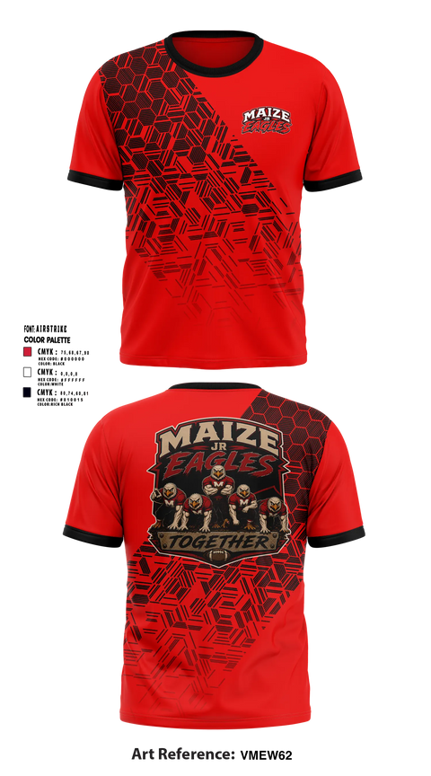 Old School Cotton Shirt, Maize Jr Eagles, , Teamtime, Team time, sublimation, custom sports apparel, team uniforms, spirit wear, spiritwear, sports uniforms, custom shirts, team store, custom team store, fundraiser sports, apparel fundraiser