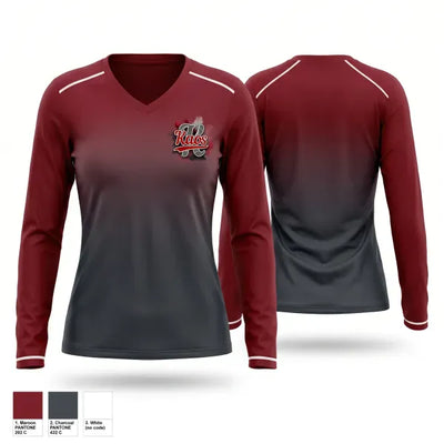 KAOS 44825951 Women's Long Sleeve V-neck Shirt - 1