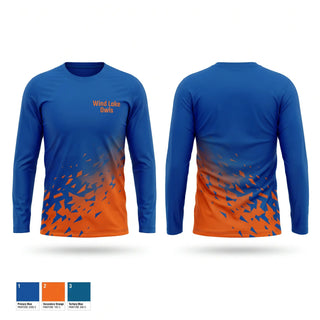 Long Sleeve Performance Shirt, Wind Lake Owls, Baseball, Teamtime, Team time, sublimation, custom sports apparel, team uniforms, spirit wear, spiritwear, sports uniforms, custom shirts, team store, custom team store, fundraiser sports, apparel fundraiser