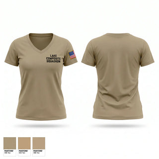Womens Short Sleeve Vneck Shirt, Lake composite squadron, Air Force, Teamtime, Team time, sublimation, custom sports apparel, team uniforms, spirit wear, spiritwear, sports uniforms, custom shirts, team store, custom team store, fundraiser sports, apparel fundraiser