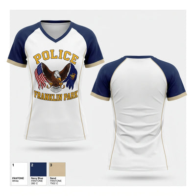 Franklin Park Police Women's Short Sleeve V-neck Shirt - 1