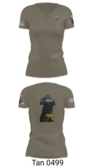 Womens Short Sleeve Vneck Shirt, Sheriff Transportation, , Teamtime, Team time, sublimation, custom sports apparel, team uniforms, spirit wear, spiritwear, sports uniforms, custom shirts, team store, custom team store, fundraiser sports, apparel fundraiser