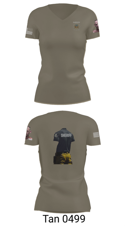 Sheriff Transportation 46102117 Women's Short Sleeve V-neck Shirt - 65