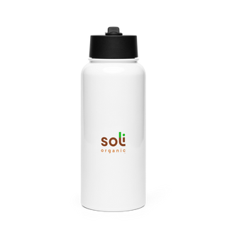 Soli Organic 51548249 Stainless Steel Water Bottle with a Straw Lid