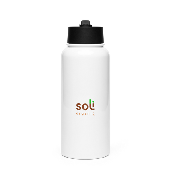 Soli Organic 51548249 Stainless Steel Water Bottle with a Straw Lid
