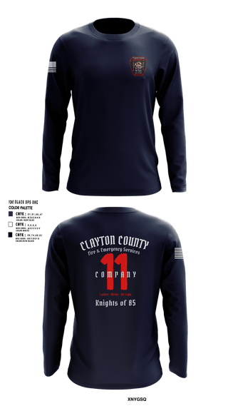 Long Sleeve Performance Shirt, Clayton County Fire Company 11, Fire Department, Teamtime, Team time, sublimation, custom sports apparel, team uniforms, spirit wear, spiritwear, sports uniforms, custom shirts, team store, custom team store, fundraiser sports, apparel fundraiser
