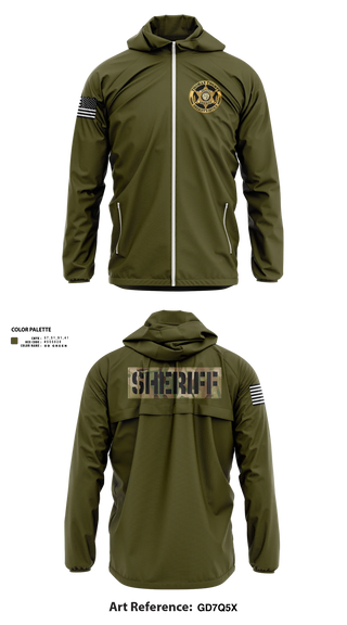Windbreaker, Thomas county sheriff's office, Police, Teamtime, Team time, sublimation, custom sports apparel, team uniforms, spirit wear, spiritwear, sports uniforms, custom shirts, team store, custom team store, fundraiser sports, apparel fundraiser