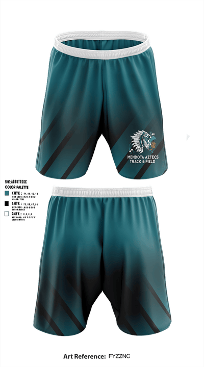 Mendota Aztecs 94033090 Athletic Shorts With Pockets - 10