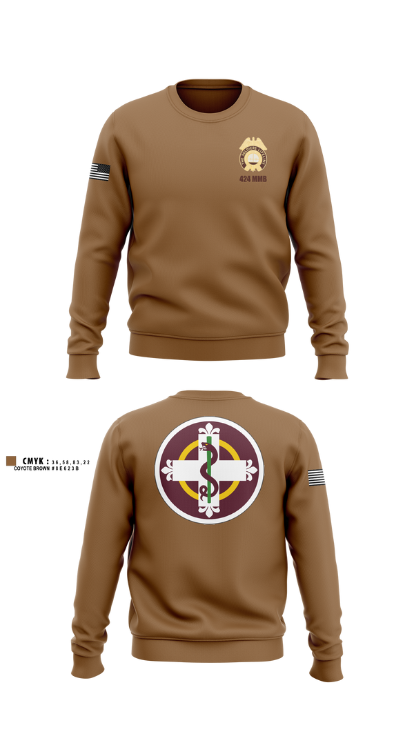 Crew Neck Sweatshirt, 424th MMB, Army, Teamtime, Team time, sublimation, custom sports apparel, team uniforms, spirit wear, spiritwear, sports uniforms, custom shirts, team store, custom team store, fundraiser sports, apparel fundraiser