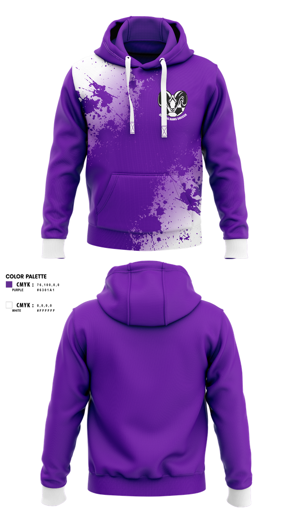 Hoodie, Deering Rams Soccer, Men's Soccer, Teamtime, Team time, sublimation, custom sports apparel, team uniforms, spirit wear, spiritwear, sports uniforms, custom shirts, team store, custom team store, fundraiser sports, apparel fundraiser