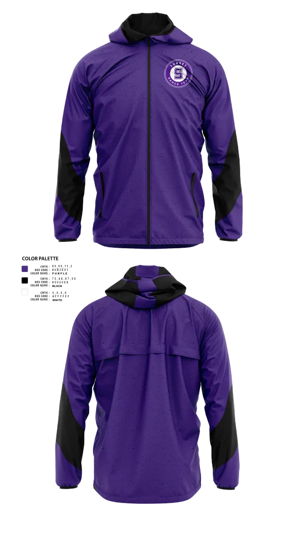 Windbreaker, Sunset Dance Team, Spirit Store, Teamtime, Team time, sublimation, custom sports apparel, team uniforms, spirit wear, spiritwear, sports uniforms, custom shirts, team store, custom team store, fundraiser sports, apparel fundraiser