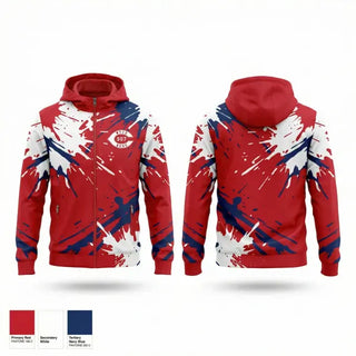 Windbreaker, WYCO 307 Reds, Baseball, Teamtime, Team time, sublimation, custom sports apparel, team uniforms, spirit wear, spiritwear, sports uniforms, custom shirts, team store, custom team store, fundraiser sports, apparel fundraiser