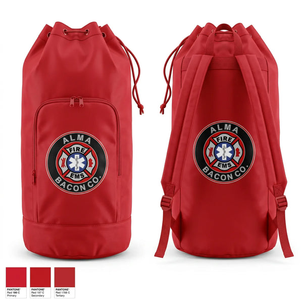 Gear Bag, BACON FIRE DEPARTMENT, Fire Department, Teamtime, Team time, sublimation, custom sports apparel, team uniforms, spirit wear, spiritwear, sports uniforms, custom shirts, team store, custom team store, fundraiser sports, apparel fundraiser