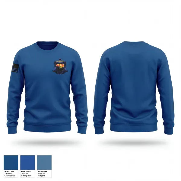 Crew Neck Sweatshirt, Sahuarita NJROTC, Navy, Teamtime, Team time, sublimation, custom sports apparel, team uniforms, spirit wear, spiritwear, sports uniforms, custom shirts, team store, custom team store, fundraiser sports, apparel fundraiser