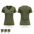 SWRERT Women's Short Sleeve V-neck Shirt - 1
