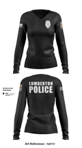 LUMBERTON POLICE 73149623 Women's Long Sleeve V-neck Shirt - 101