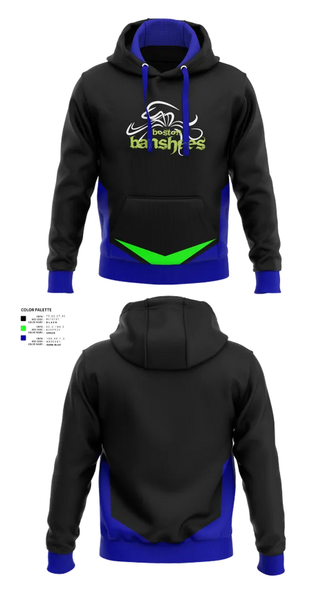 Hoodie, Boston Banshees, Football, Teamtime, Team time, sublimation, custom sports apparel, team uniforms, spirit wear, spiritwear, sports uniforms, custom shirts, team store, custom team store, fundraiser sports, apparel fundraiser