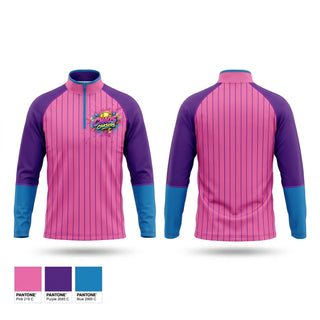 Quarter Zip Jacket, Chaos Chasers, Softball, Teamtime, Team time, sublimation, custom sports apparel, team uniforms, spirit wear, spiritwear, sports uniforms, custom shirts, team store, custom team store, fundraiser sports, apparel fundraiser
