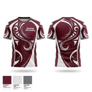 Soft Poly Tee Cotton Like Feel, Boardman Cheerleading, Cheer, Teamtime, Team time, sublimation, custom sports apparel, team uniforms, spirit wear, spiritwear, sports uniforms, custom shirts, team store, custom team store, fundraiser sports, apparel fundraiser