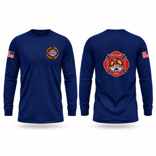 Long Sleeve Performance Shirt, Bristol TN Professional Firefighters Association, Fire Department, Teamtime, Team time, sublimation, custom sports apparel, team uniforms, spirit wear, spiritwear, sports uniforms, custom shirts, team store, custom team store, fundraiser sports, apparel fundraiser