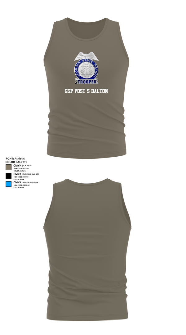 Tank Top, GSP POST 5 DALTON, Police, Teamtime, Team time, sublimation, custom sports apparel, team uniforms, spirit wear, spiritwear, sports uniforms, custom shirts, team store, custom team store, fundraiser sports, apparel fundraiser