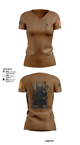 Womens Short Sleeve Vneck Shirt, 180th ESC HQ, Army, Teamtime, Team time, sublimation, custom sports apparel, team uniforms, spirit wear, spiritwear, sports uniforms, custom shirts, team store, custom team store, fundraiser sports, apparel fundraiser