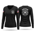 Ariton fire & rescue Women's Long Sleeve V-neck Shirt - 1