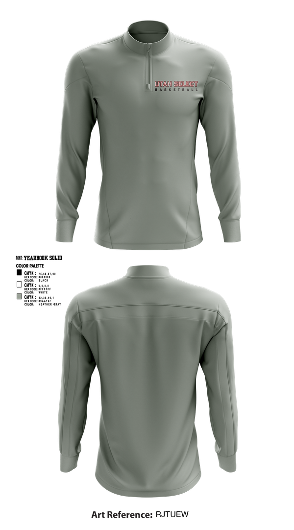 Quarter Zip Jacket, Utah Select Basketball, Cheer, Teamtime, Team time, sublimation, custom sports apparel, team uniforms, spirit wear, spiritwear, sports uniforms, custom shirts, team store, custom team store, fundraiser sports, apparel fundraiser