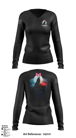 Womens Long Sleeve Vneck Shirt, F- Squad East, Police, Teamtime, Team time, sublimation, custom sports apparel, team uniforms, spirit wear, spiritwear, sports uniforms, custom shirts, team store, custom team store, fundraiser sports, apparel fundraiser