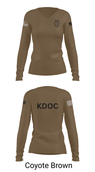KDOC 70692063 Women's Long Sleeve V-neck Shirt - 16