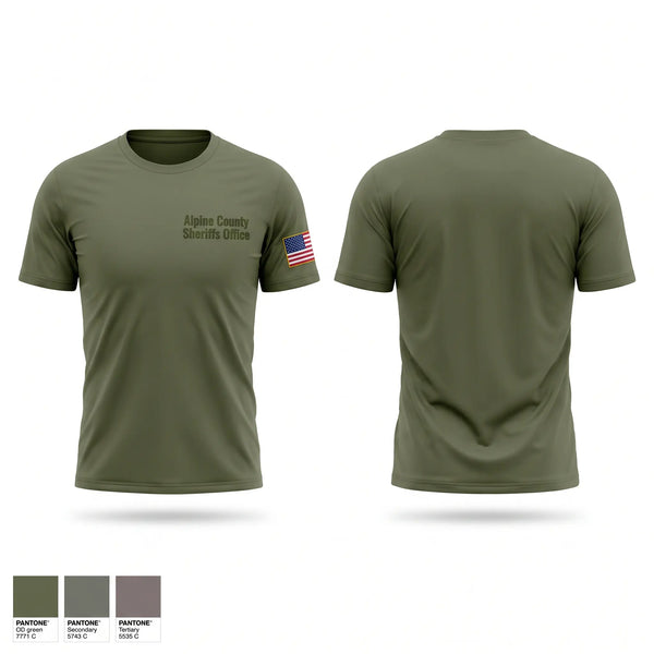 Short Sleeve Performance Shirt, Alpine County Sheriff’s Office, Police, Teamtime, Team time, sublimation, custom sports apparel, team uniforms, spirit wear, spiritwear, sports uniforms, custom shirts, team store, custom team store, fundraiser sports, apparel fundraiser