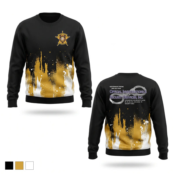 Crew Neck Sweatshirt, Official Investigations & Security Services, Inc, , Teamtime, Team time, sublimation, custom sports apparel, team uniforms, spirit wear, spiritwear, sports uniforms, custom shirts, team store, custom team store, fundraiser sports, apparel fundraiser