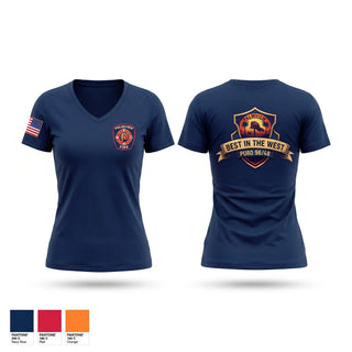 Womens Short Sleeve Vneck Shirt, Palmview, Fire Department, Teamtime, Team time, sublimation, custom sports apparel, team uniforms, spirit wear, spiritwear, sports uniforms, custom shirts, team store, custom team store, fundraiser sports, apparel fundraiser