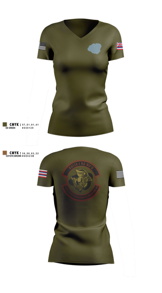 Womens Short Sleeve Vneck Shirt, 150th Electromagnetic Warfare Squadron, , Teamtime, Team time, sublimation, custom sports apparel, team uniforms, spirit wear, spiritwear, sports uniforms, custom shirts, team store, custom team store, fundraiser sports, apparel fundraiser