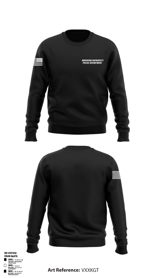 Crew Neck Sweatshirt, Anderson University Police Department, Police, Teamtime, Team time, sublimation, custom sports apparel, team uniforms, spirit wear, spiritwear, sports uniforms, custom shirts, team store, custom team store, fundraiser sports, apparel fundraiser