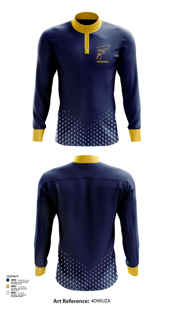 Quarter Zip Jacket, Frederick, Men's Basketball, Teamtime, Team time, sublimation, custom sports apparel, team uniforms, spirit wear, spiritwear, sports uniforms, custom shirts, team store, custom team store, fundraiser sports, apparel fundraiser