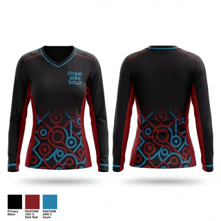 Womens Long Sleeve Vneck Shirt, D-real elite boyz, , Teamtime, Team time, sublimation, custom sports apparel, team uniforms, spirit wear, spiritwear, sports uniforms, custom shirts, team store, custom team store, fundraiser sports, apparel fundraiser