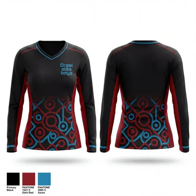 D-real elite boyz 47606971 Women's Long Sleeve V-neck Shirt - 1