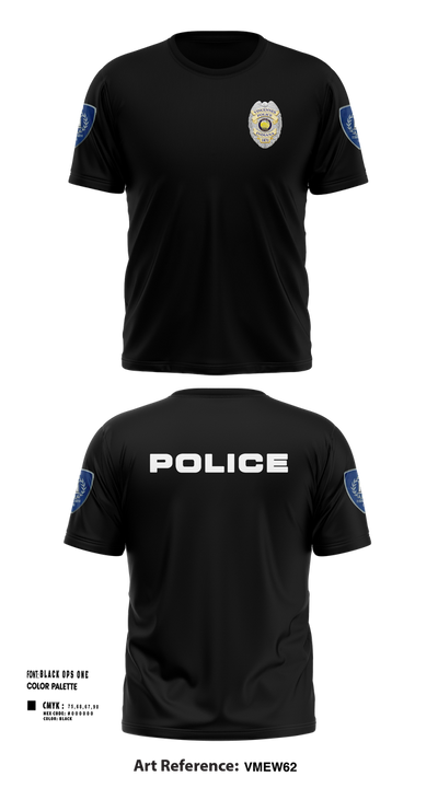 Vincennes Police Department 76255219 Short Sleeve Performance Shirt - 2