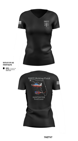 Womens Short Sleeve Vneck Shirt, NMRTU Whiting Field, , Teamtime, Team time, sublimation, custom sports apparel, team uniforms, spirit wear, spiritwear, sports uniforms, custom shirts, team store, custom team store, fundraiser sports, apparel fundraiser