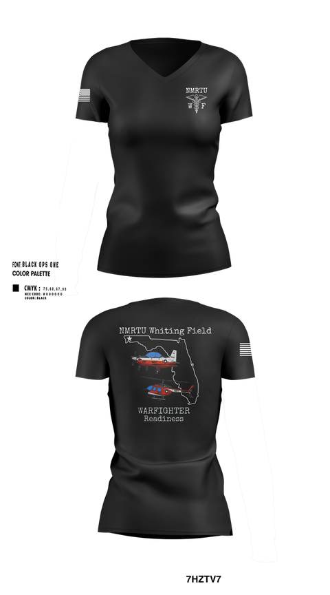 Womens Short Sleeve Vneck Shirt, NMRTU Whiting Field, , Teamtime, Team time, sublimation, custom sports apparel, team uniforms, spirit wear, spiritwear, sports uniforms, custom shirts, team store, custom team store, fundraiser sports, apparel fundraiser
