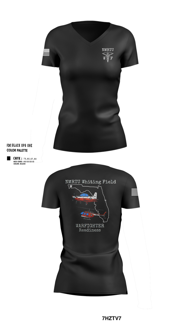 Womens Short Sleeve Vneck Shirt, NMRTU Whiting Field, , Teamtime, Team time, sublimation, custom sports apparel, team uniforms, spirit wear, spiritwear, sports uniforms, custom shirts, team store, custom team store, fundraiser sports, apparel fundraiser