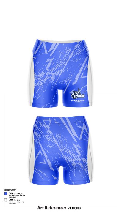 R-S Central Hilltoppers Volleyball 15542633 Women's Shorts - 81