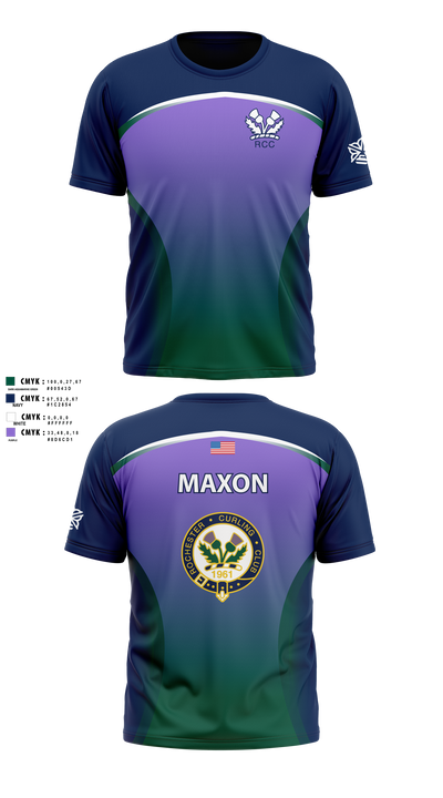 Rochester Curling Club Short Sleeve Performance Shirt - 100